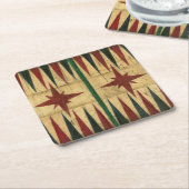 Antiek Backgammon Game Board van Ethan Harper Vierkante Kartonnen Onderzetter (Schuin)