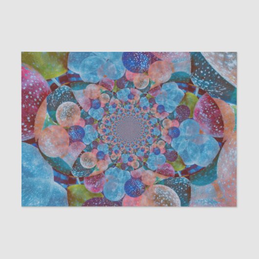  Antiek ballonnen Blauw roze Abstract deegsel Tissuepapier (Voorkant)