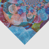  Antiek ballonnen Blauw roze Abstract deegsel Tissuepapier (Detail)