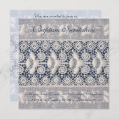 Antiek baptisme-uitnodiging (jongen) kaart (Voorkant / Achterkant)