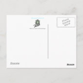 Antiek barokvormig briefkaart (Achterkant)