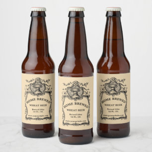Antiek Baroque Rococo Harvested Wheat Bier Etiket