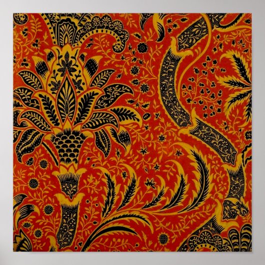 Antiek Behangsel van William Morris India Poster (Voorkant)