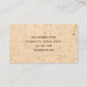 Antiek beige Land Farmhouse Grunge Visitekaartje (Achterkant)