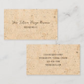 Antiek beige Land Farmhouse Grunge Visitekaartje (Voorkant / Achterkant)