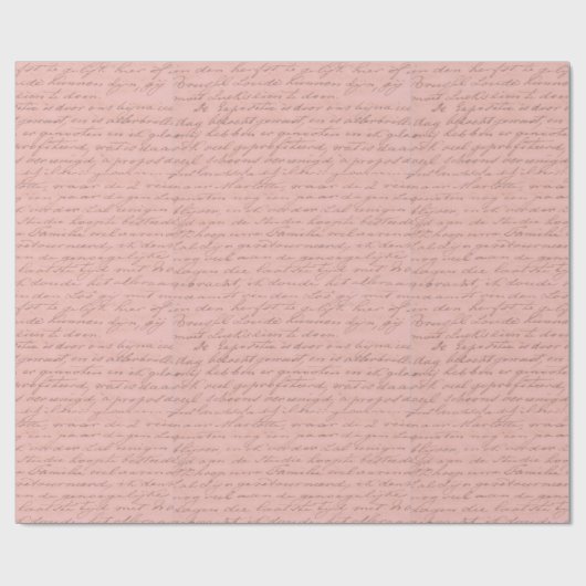 Antiek belettering vervaagd roze Cadeaupapier (Vlak)