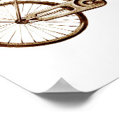 Antiek  Bicycle Flowers Rozen afdrukken Poster (Hoek)