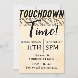 Antiek Big Game Bowl Game Football Party Kaart