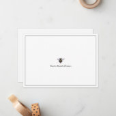  Antiek bij Classic Script Notitiekaartje (Voorkant / Achterkant in situ)