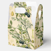Antiek Blackthorn Botanische Print Bloembes Bedankdoosjes (Geopend)