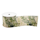 Antiek Blackthorn Botanische Print Bloembes Lint (Spoel)