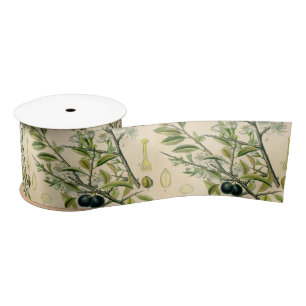 Antiek Blackthorn Botanische Print Bloembes Lint