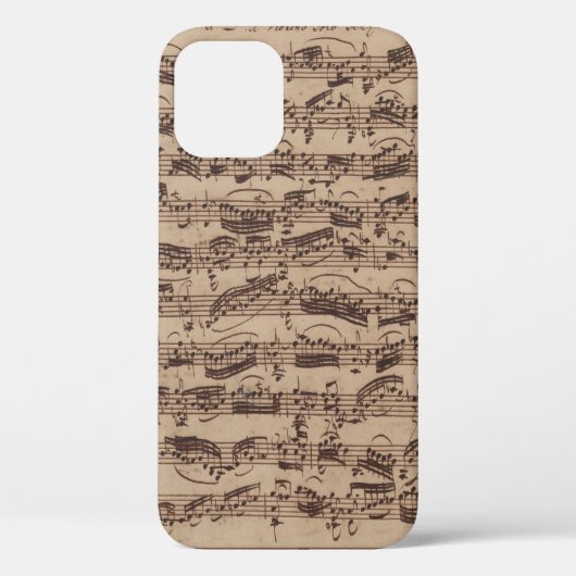 Antiek blad Music Bach Manuscript Case-Mate iPhone Case (Achterkant)