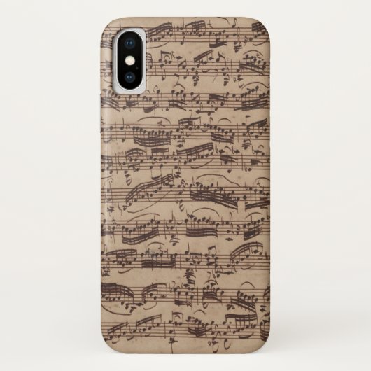 Antiek blad Music Bach Manuscript Case-Mate iPhone Case (Achterkant)