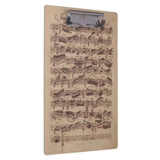 Antiek blad Music Bach Manuscript Klembord (Rechts)