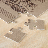 Antiek blad Music Bach Manuscript Legpuzzel (Zijkant)