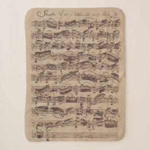 Antiek blad Music Bach Manuscript Sherpa Deken