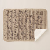 Antiek blad Music Bach Manuscript Sherpa Deken (Voorkant (horizontaal))