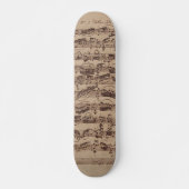 Antiek blad Music Bach Manuscript Skateboard (Voorkant)