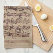 Antiek blad Music Bach Manuscript Theedoek (Quarter Fold)