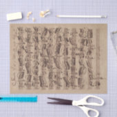 Antiek blad Music Bach Manuscript Tissuepapier (Craft)