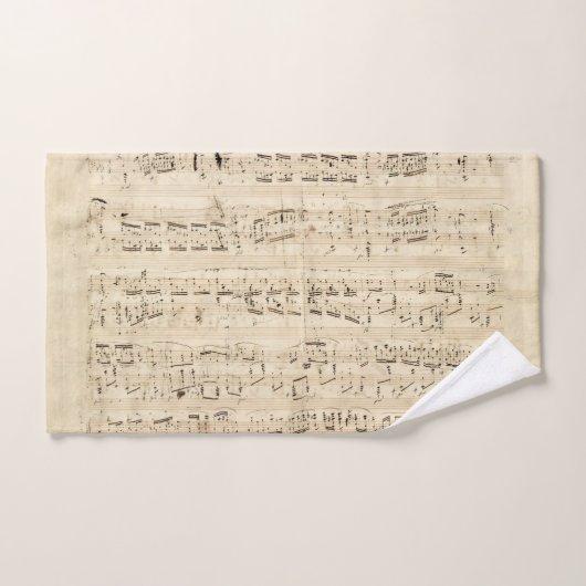 Antiek blad Music Chopin Manuscript Bad Handdoek (Handdoek)