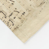 Antiek blad Music Chopin Manuscript Fleece Deken (Hoek)