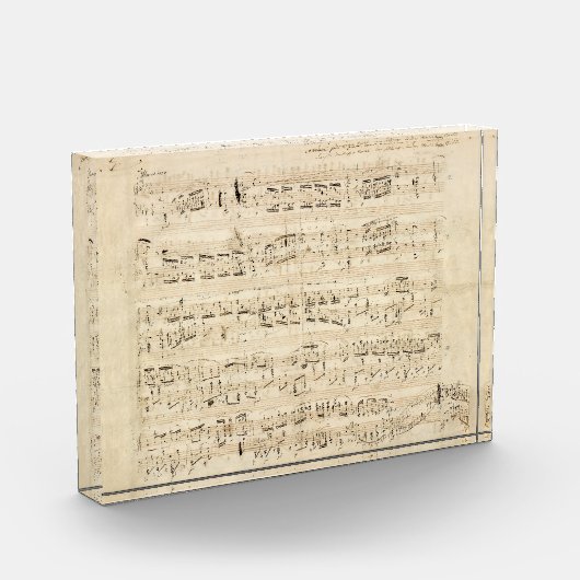 Antiek blad Music Chopin Manuscript Fotoblokken (Links)
