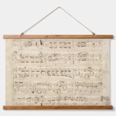 Antiek blad Music Chopin Manuscript Hangend Wandkleed (Voorkant)
