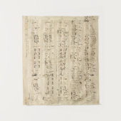 Antiek blad Music Chopin Manuscript Wandkleed (Voorkant)