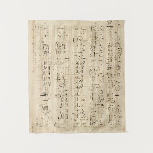 Antiek blad Music Chopin Manuscript Wandkleed (Voorkant)