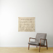 Antiek blad Music Chopin Manuscript Wandkleed (In Situ (horizontaal))