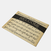 Antiek blad Music Golden Wecome Deurmat (Schuin)