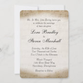 Antiek blad Music Theme Wedding Invitation Kaart (Voorkant)