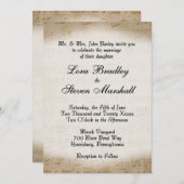 Antiek blad Music Theme Wedding Invitation Kaart (Voorkant / Achterkant)