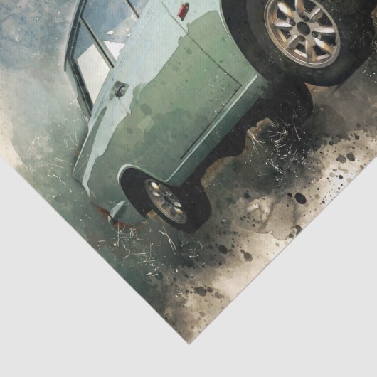  Antiek blauw autowrak Tissuepapier (Detail)