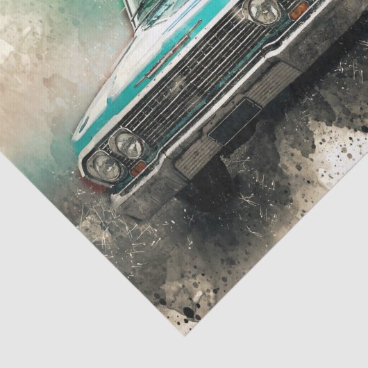  Antiek blauw autowrak Tissuepapier (Detail)