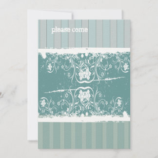 Antiek blauw-bridal Shower-uitnodiging Kaart