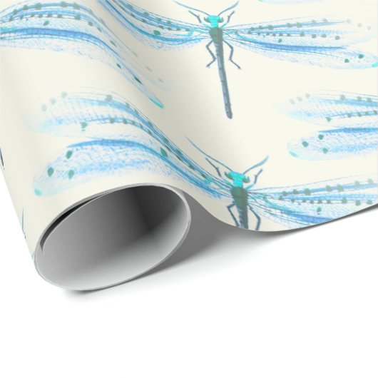 Antiek  blauw-duffpatroonpatroonvaartuig cadeaupapier (Rol Hoek)