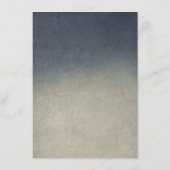 Antiek Blauw en Goud Bruiloft Informatie Gast Informatiekaartje (Achterkant)