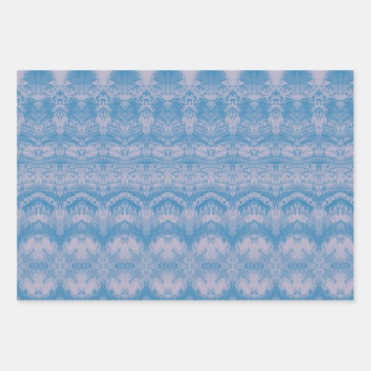  Antiek blauw pastpatroon ontkoppeling Inpakpapier Vel (Voorkant 3)