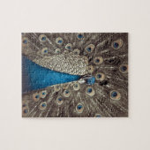 Antiek Blauw Peacock Legpuzzel (Horizontaal)