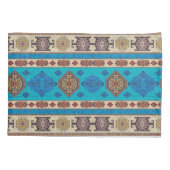 Antiek blauw Turks Kilim Carpet Rug Kussensloop (Achterkant-Links)