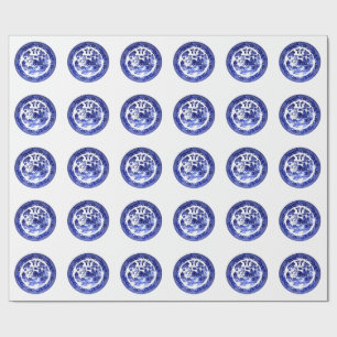 Antiek blauw Willow Pattern circa 1790 Cadeaupapier