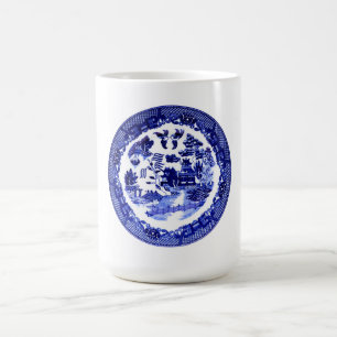 Antiek blauw Willow Pattern circa 1790 Koffiemok