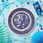 Antiek blauw Willow Pattern circa 1790 Papieren Bordje (Feest)