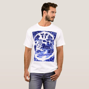  Antiek blauw Willow Pattern circa 1790 T-shirt