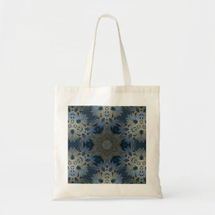 Antiek Blauwe Daisy Bloemen Tote Bag