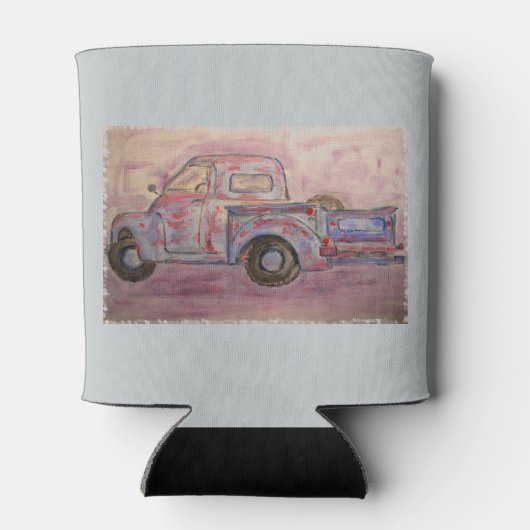 antiek blauwe patina blikjeskoeler (Achterkant)