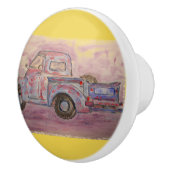 antiek blauwe patina keramische knop (Rechts)